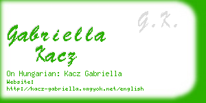gabriella kacz business card